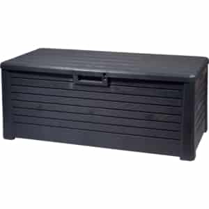 Kunststofftruhe Auflagenbox Box Truhe 170 L schwarz grau 104x43x48 cm 