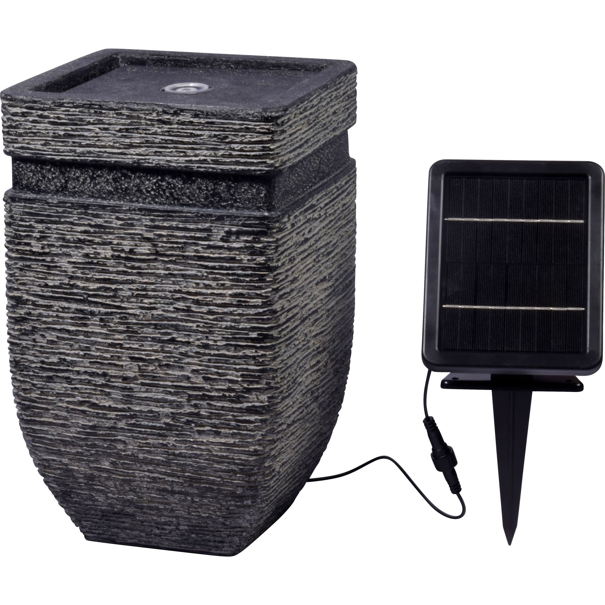 LEDs dobar - Solar-Panel mit Webshop und Gartenbrunnen \
