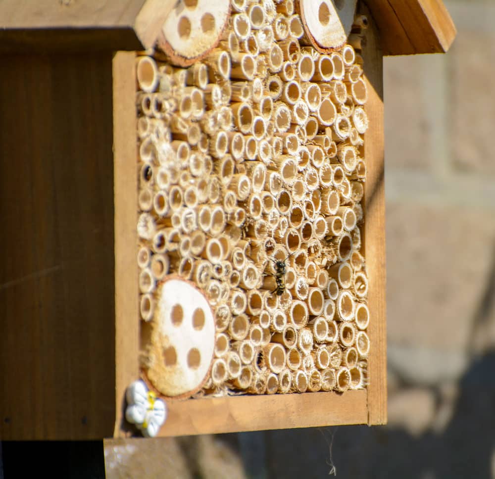 Insektenhotel "Buchen-Tower" Nistkasten Holz Bienen Natur Wildbienen Bienenhaus 